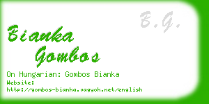 bianka gombos business card